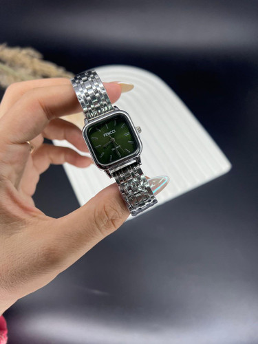 ساعت دخترانه Fencci مربعی بند استیل رنگ سبز