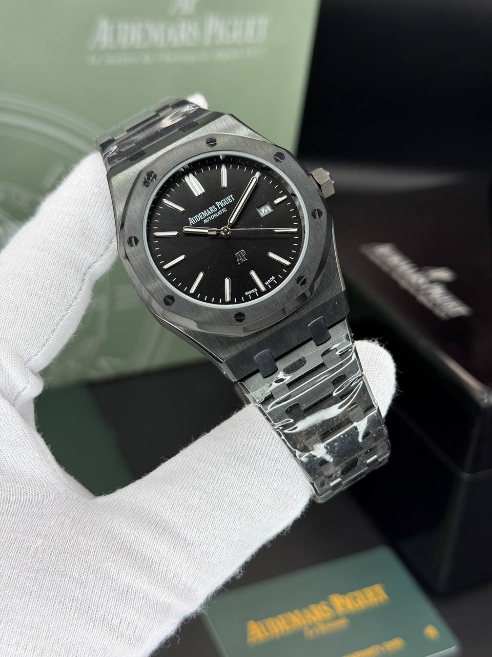 ساعت مردانه Ap مدل ساده فول مشکی ژاپنی استیل ۳۱۶ -ضدآب