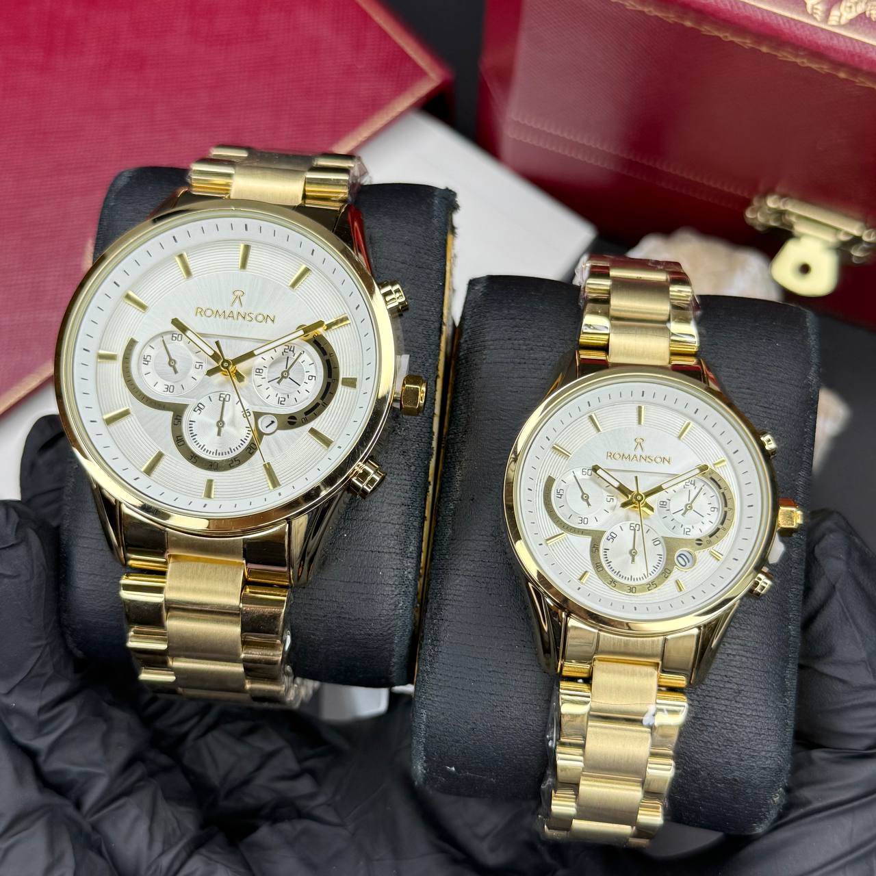 ساعت ست مارک Romanson -طرح کرنو فول استیل-ضدآب استخری