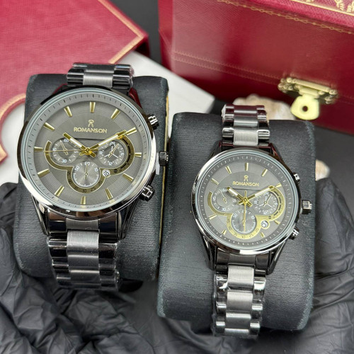 ساعت ست مارک Romanson -طرح کرنو فول استیل-ضدآب استخری