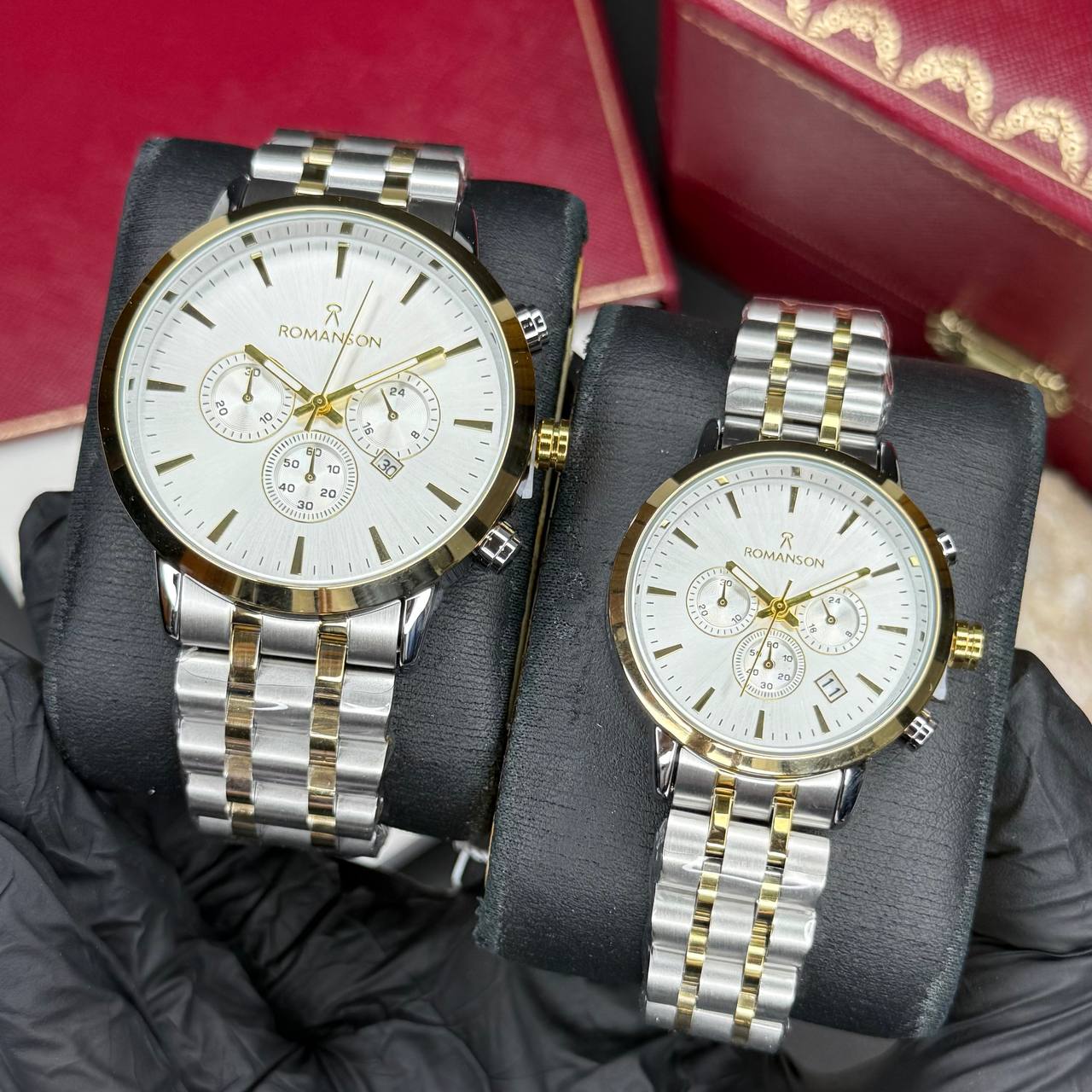 ساعت ست مارک Romanson -طرح کرنو فول استیل-ضدآب استخری