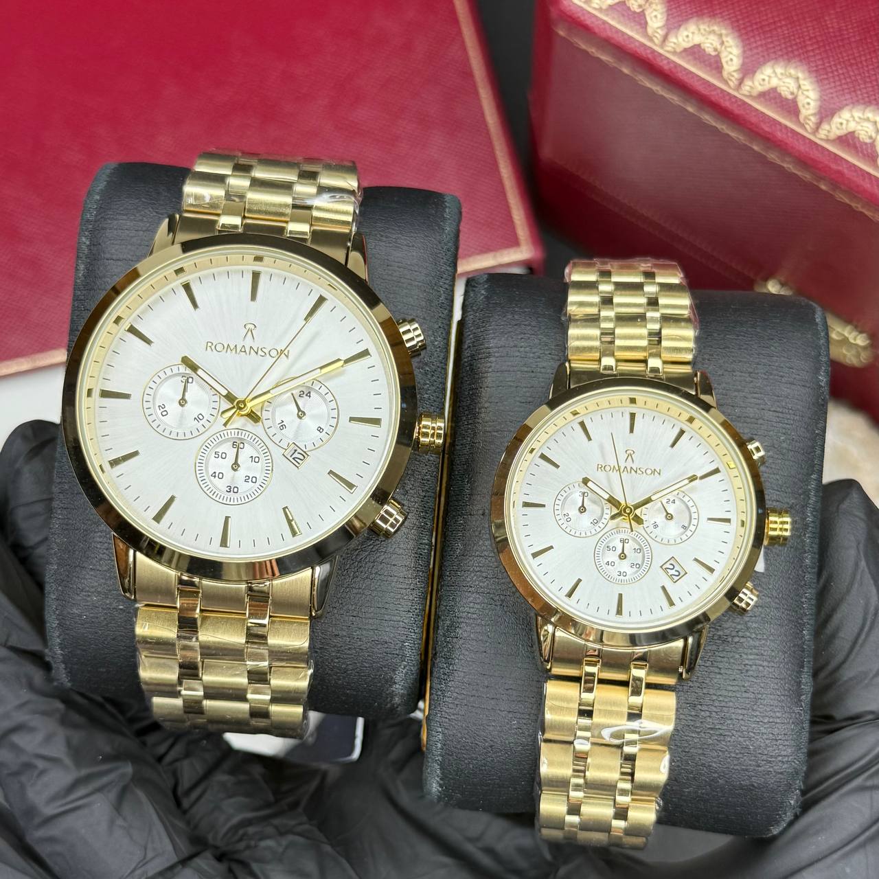 ساعت ست مارک Romanson -طرح کرنو فول استیل-ضدآب استخری