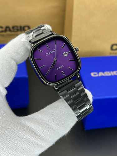 ساعت مردانه کاسیو اولدمانی بند استیل مشکی درجه ۱ بازار -رنگ ثابت