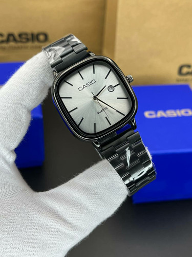 ساعت مردانه کاسیو اولدمانی بند استیل مشکی درجه ۱ بازار -رنگ ثابت