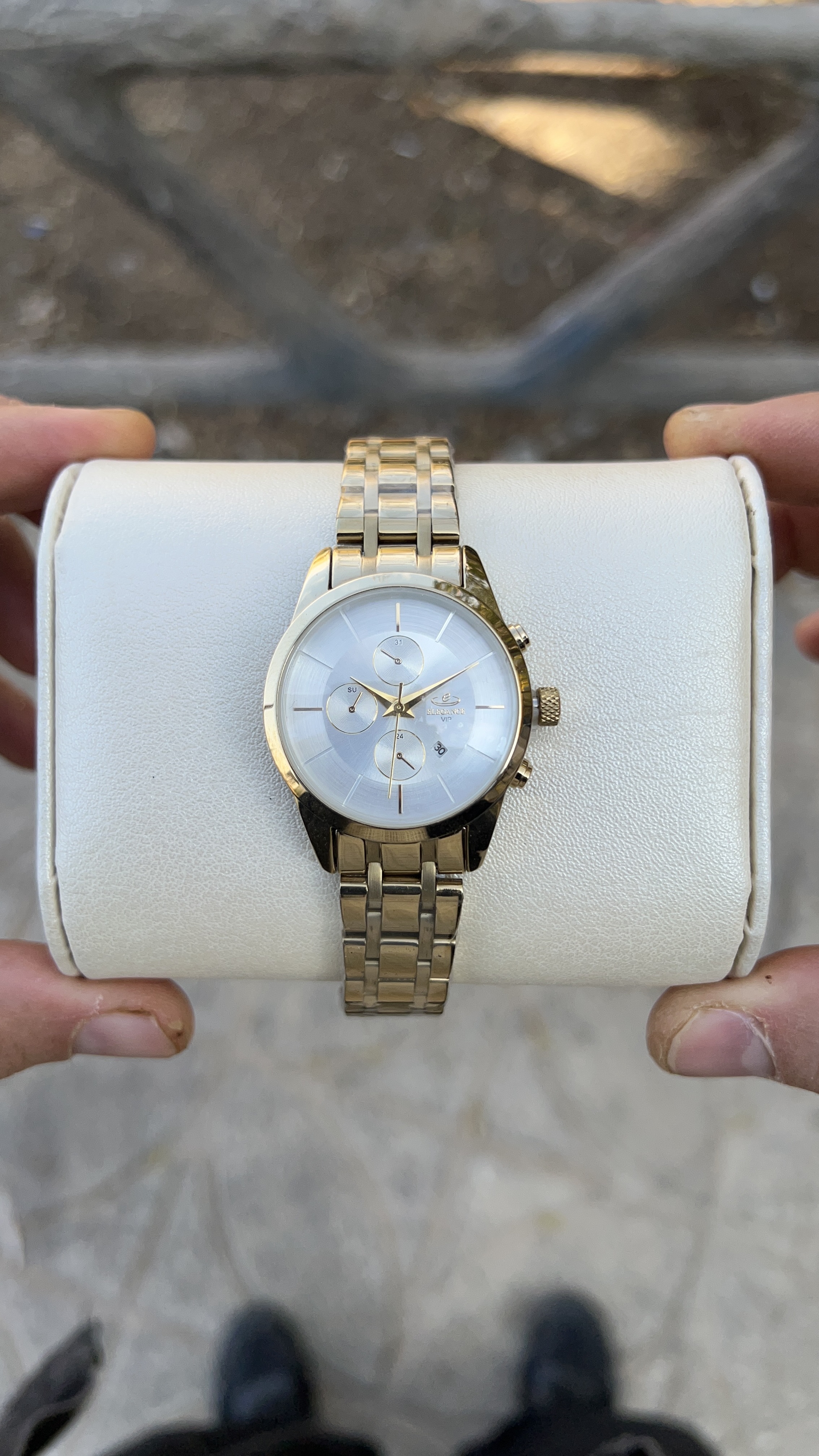 ساعت زنانه Eleganceمدل vip طرح کرنو فول استیل -ضدآب