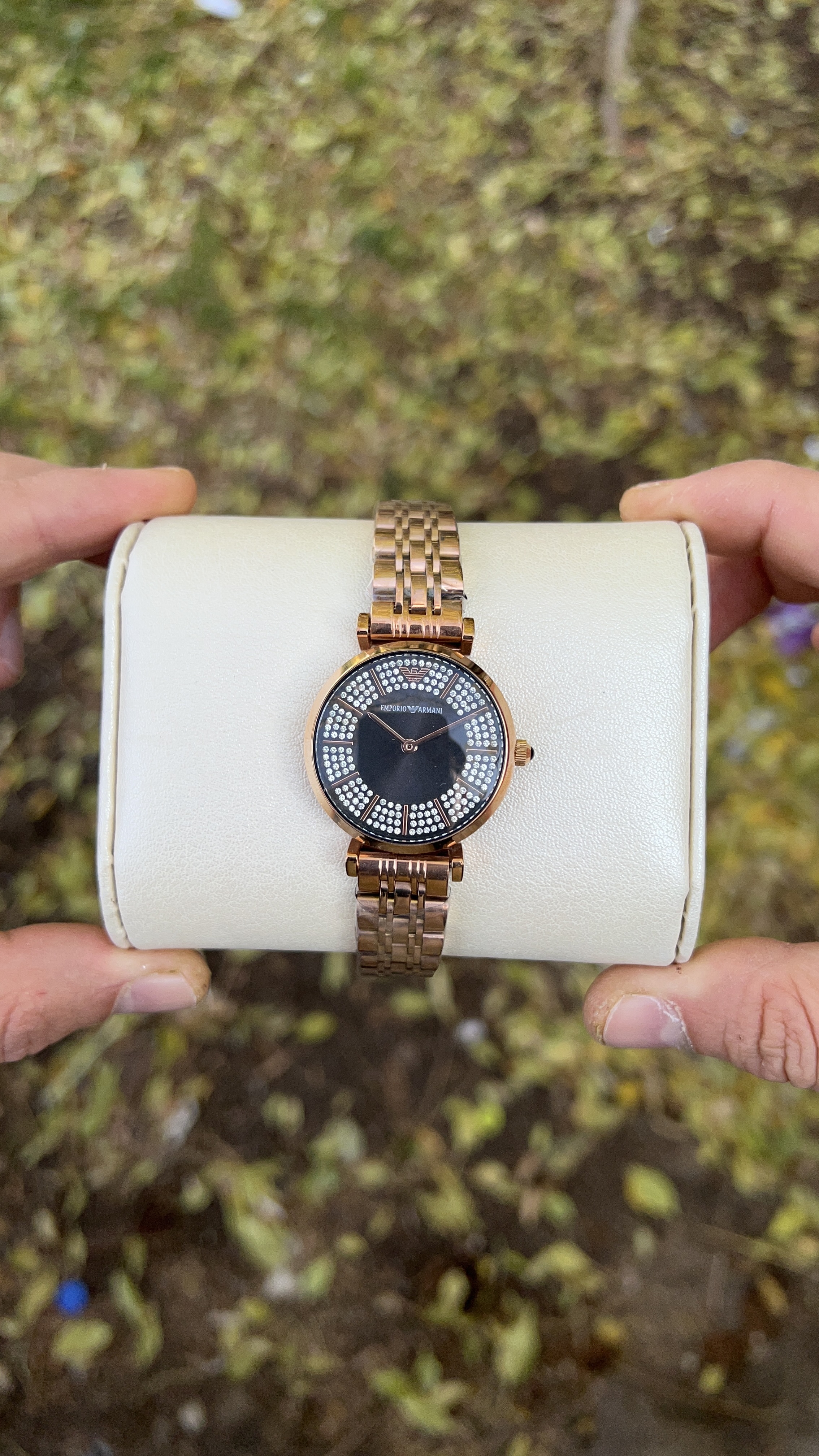 ساعت زنانه Emporio Armani مدل دایره بند استیل  _رنگ رزگلد