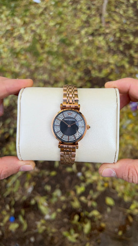 ساعت زنانه Emporio Armani مدل دایره بند استیل _رنگ رزگلد