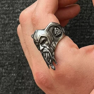 لنگشتر مردانه استیل طرح اودین odin