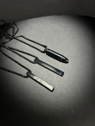 گردنبند استیل مشکی _رنگثابت