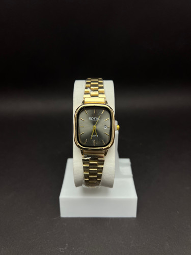 ساعت مچی زنانه مارک Royal بند استیل طلایی_قاب مستطیل